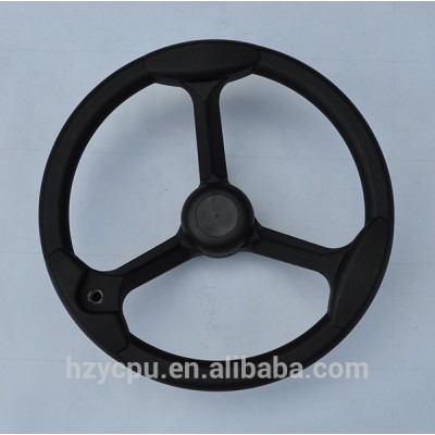 Black universal truck steering wheel PU foam